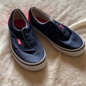 EUC girls denim vans slip on